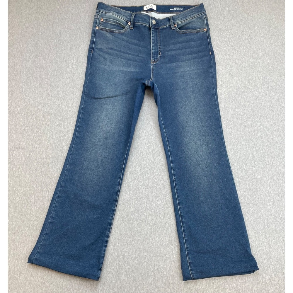 Nicole Miller Jeans Womens 14 Blue Cotton Blend Stretch SOHO High-Rise Bootcut